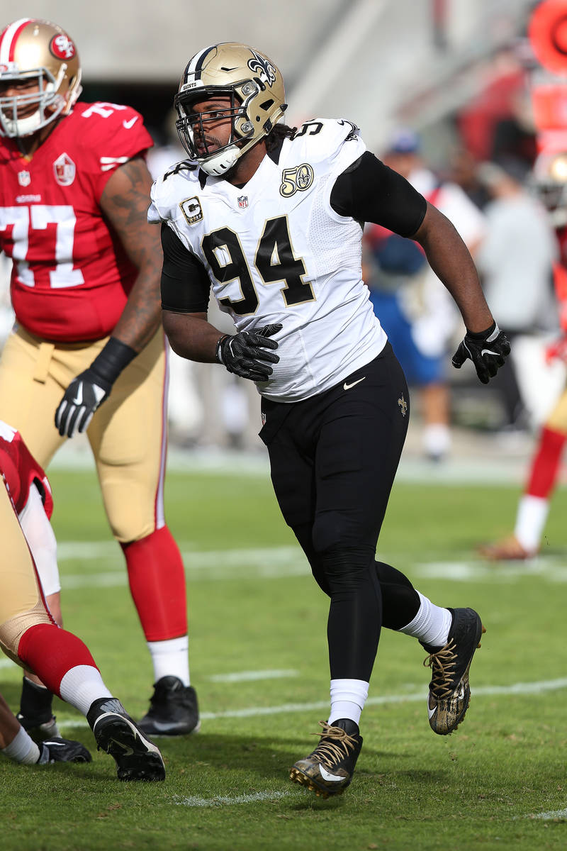 New Orleans Saints defensive end Cameron Jordan in action against the San Francisco 49ers durin ...