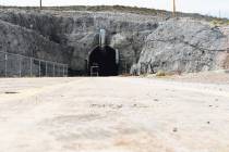 The north portal of the Yucca Mountain exploratory tunnel. (Las Vegas Review-Journal).