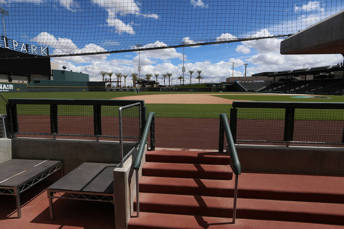 Las Vegas Ballpark in Las Vegas, Thursday, April 9, 2020. (Erik Verduzco / Las Vegas Review-Jou ...