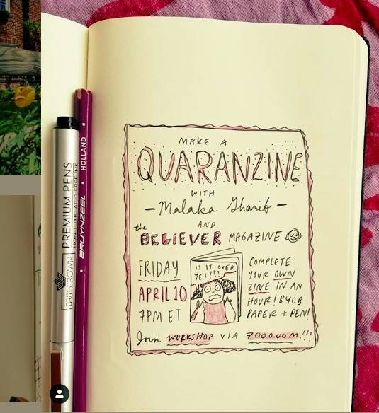 Malaka Gharib will walk viewers through a short tutorial today on make a quarantine zine of the ...