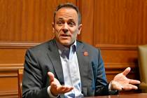 Kentucky Governor Matt Bevin discusses the upcoming recanvass of the Governor's race in Frankfo ...