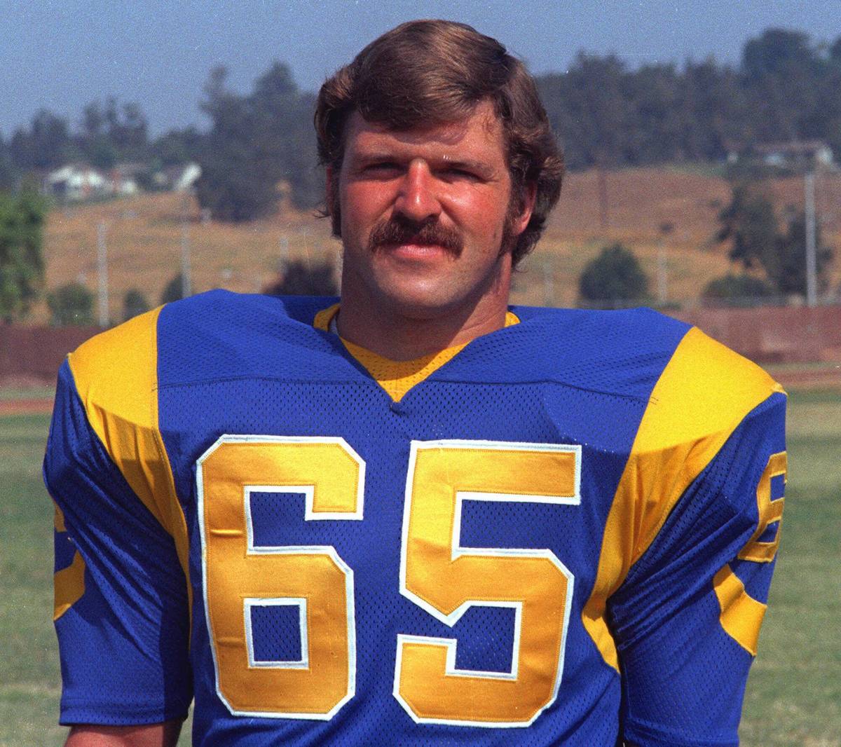 Los Angeles Rams Tom Mack is shown in this 1973 photo. Mack was voted into the Pro Football Hal ...