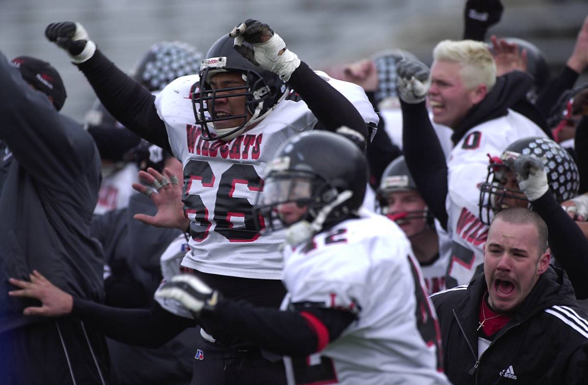 Photo by Andy Barron/Reno Gazette-Journal Las Vegas celebrates a victory over McQueen high in o ...