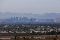 A layer of smog envelops the Las Vegas skyline on Saturday, June 30, 2018. Richard Brian Las Ve ...