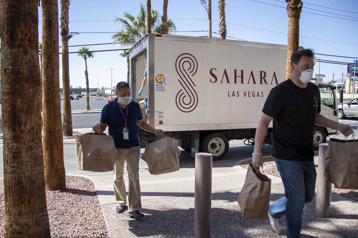 A Southwest Medical Center employee and Sahara Las Vegas' vice president of food and beverage A ...