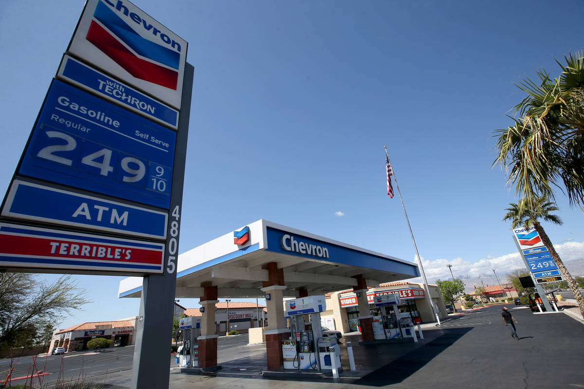 Chevron gas station on West Craig Road and North Decatur Boulevard in Las Vegas Tuesday, April ...