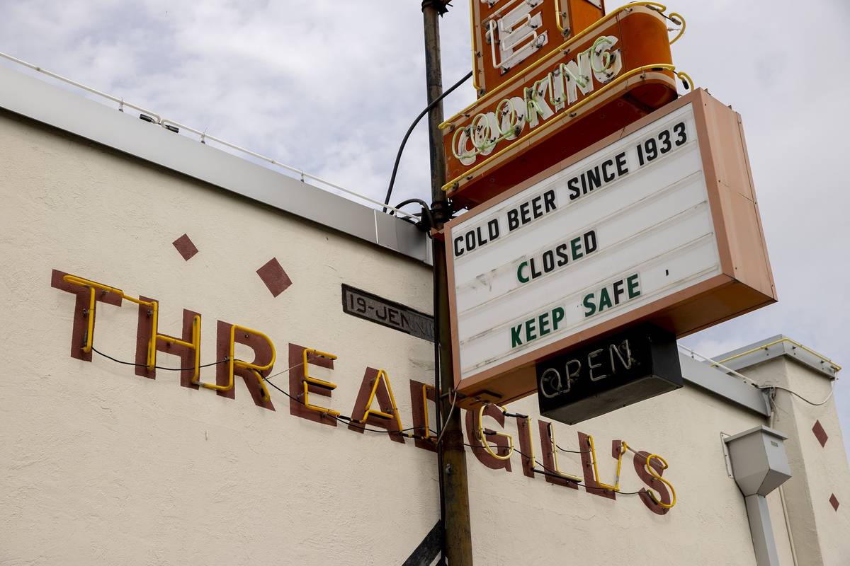 The sign outside Threadgill's says it is closed, Tuesday April 21, 2020, in Austin, Texas. The ...