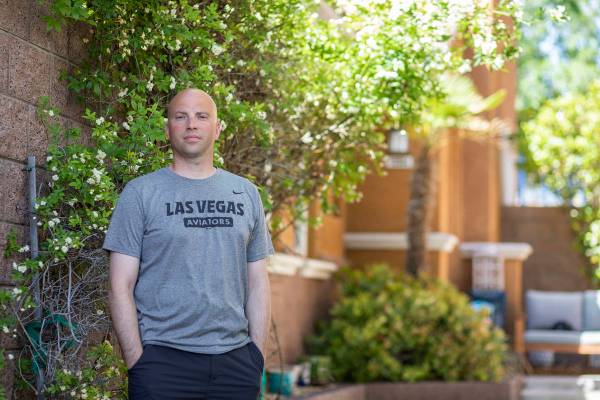 Ben Fisher, a furloughed executive valet lead at Planet Hollywood Resort, poses for a portrait ...