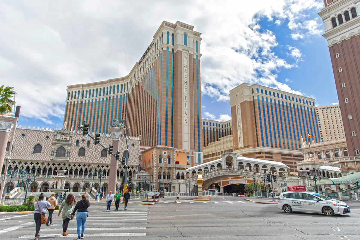 The Venetian on Tuesday, March 17, 2020, in Las Vegas. (Benjamin Hager/Las Vegas Review-Journal ...