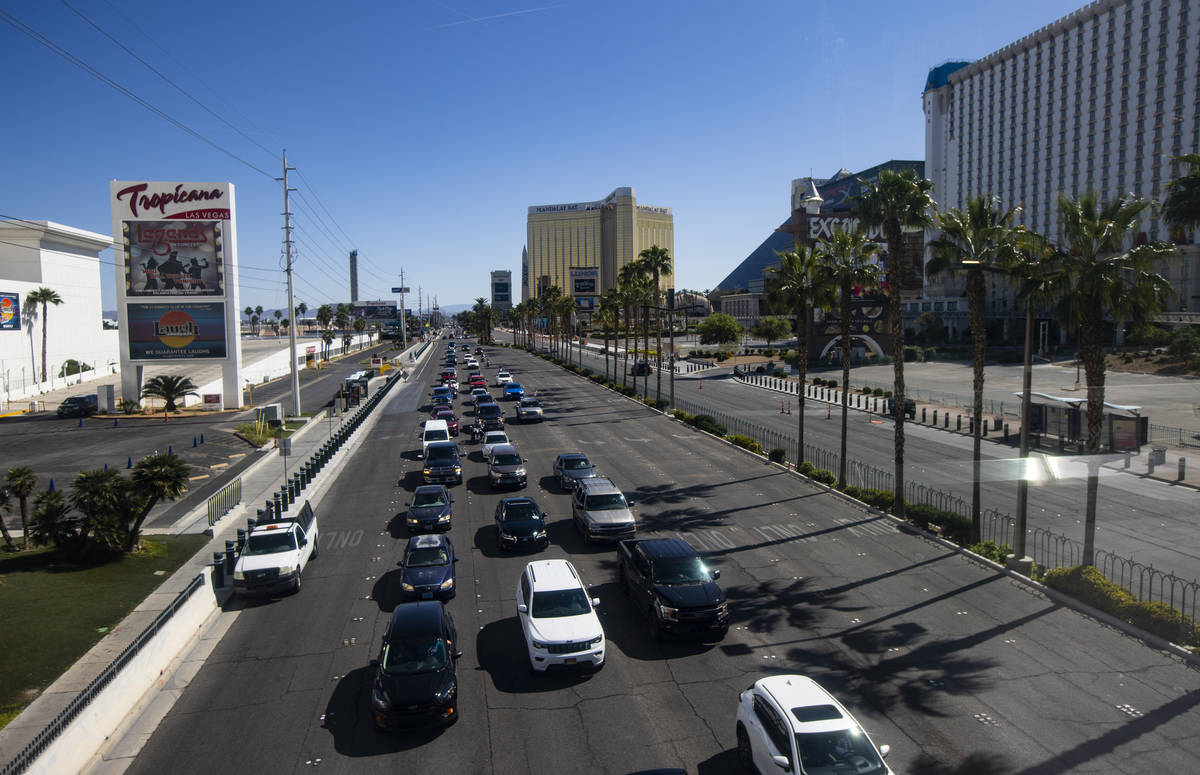 People participate in a "caravan" protest led by Wayne Allyn Root, not pictured, alon ...