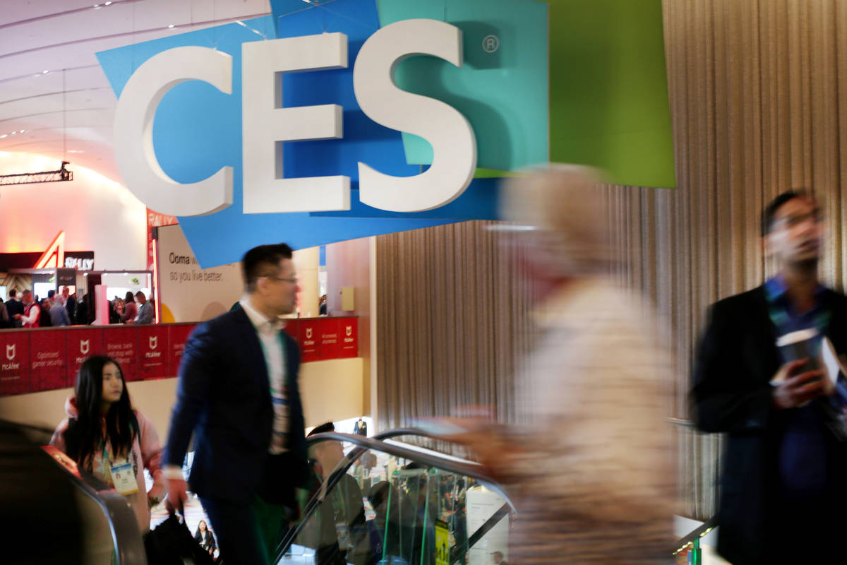 Individuals fill the Sands Expo before CES 2020 floor open on Tuesday, Jan. 7, in Las Vegas. (E ...