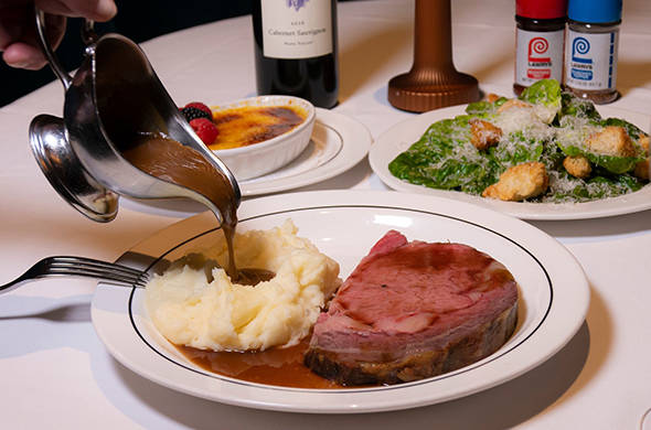 Prime-rib dinner at Lawry's the Prime Rib. (Lawry's the Prime Rib)