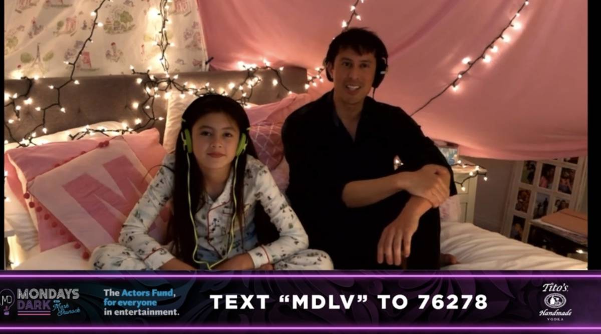 Bryan Chan and his daughter, Mia, are shown during the Mondays Dark Live Stream Telethon on Mon ...