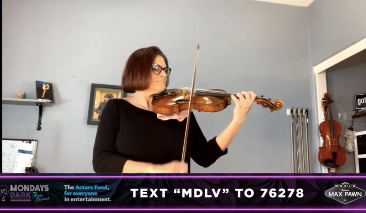 De Ann Letourneau of Las Vegas Philharmonic is shown during the Mondays Dark Live Stream Teleth ...