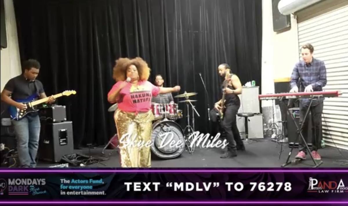 Skye Dee Miles is shown during the Mondays Dark Live Stream Telethon on Monday, April 27, 2020. ...