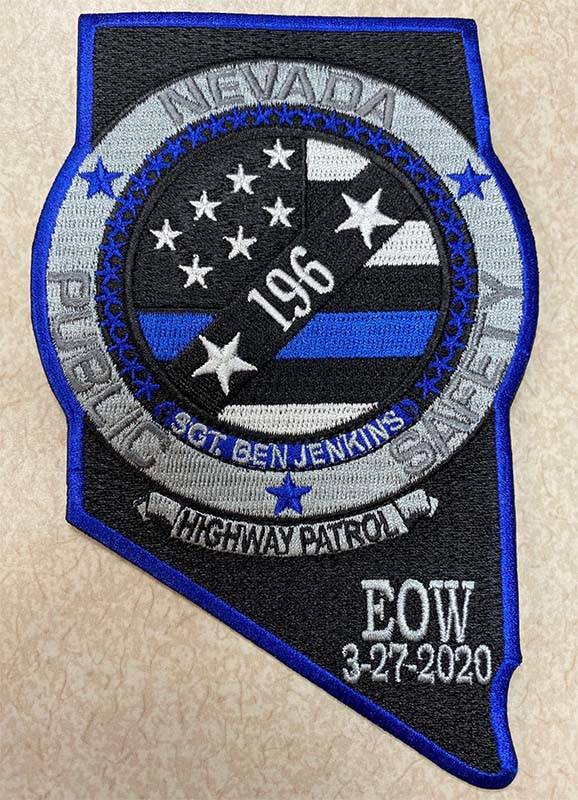Memorial uniform patch for Sgt. Ben Jenkins, the Nevada ...
