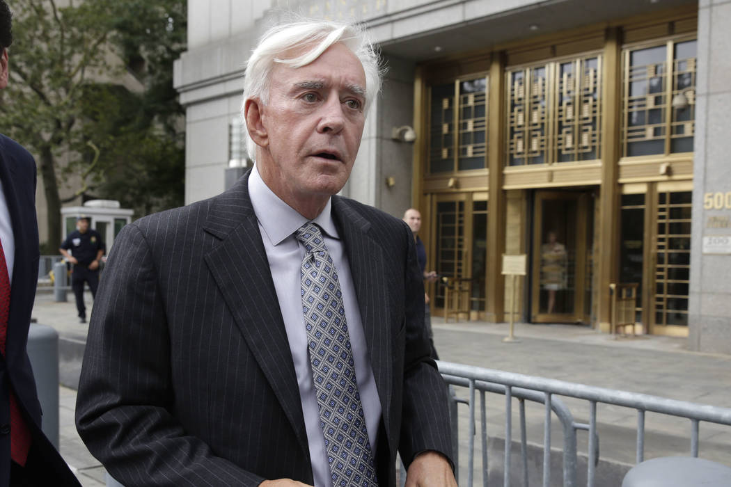 Las Vegas gambler Bill Walters leaves Manhattan federal court in New York on July 27, 2017. (AP ...