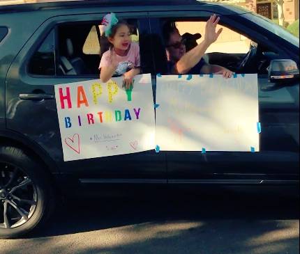 Dozens of students from Cindy Hebert’s third grade class at the Meadows School and their fami ...