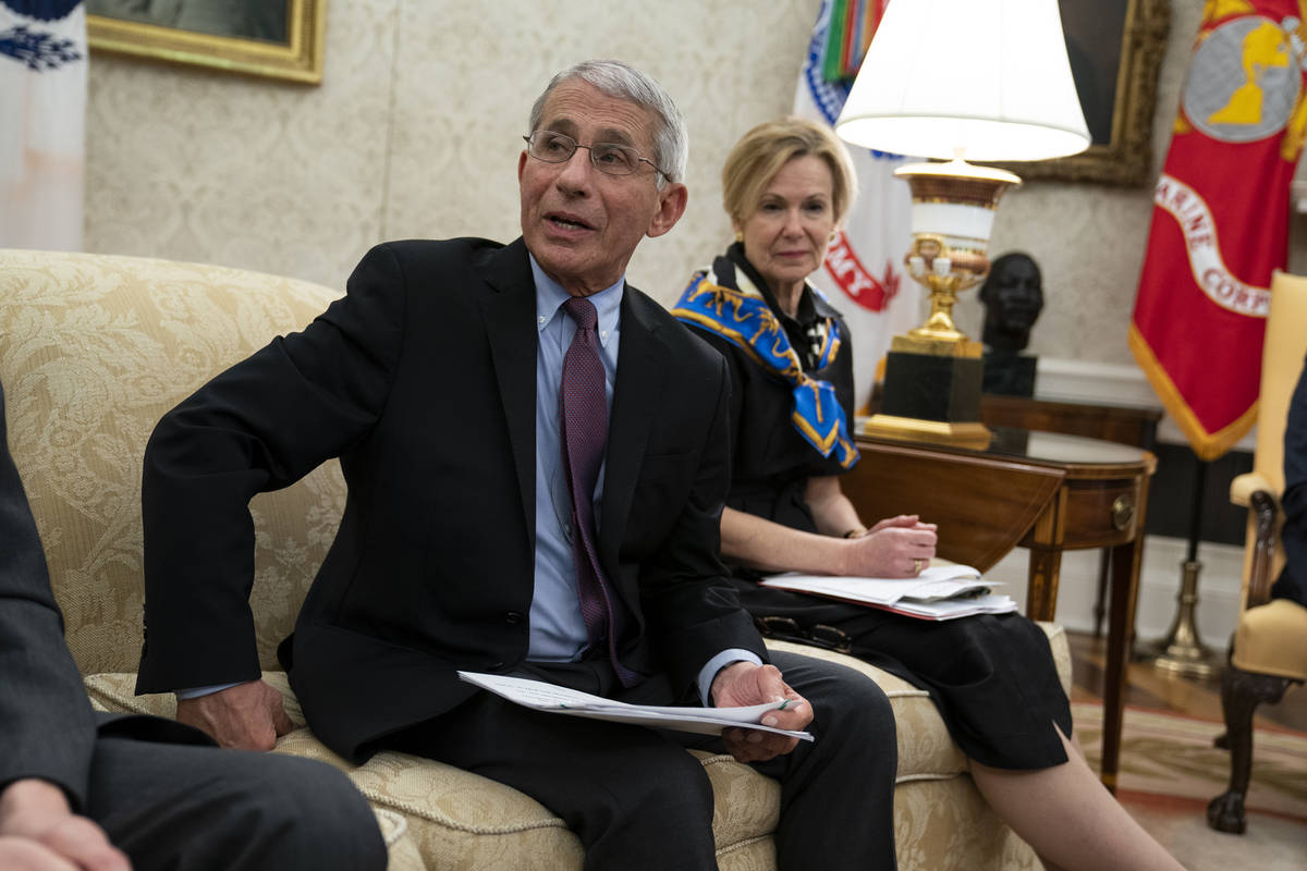 White House coronavirus response coordinator Dr. Deborah Birx listens as director of the Nation ...