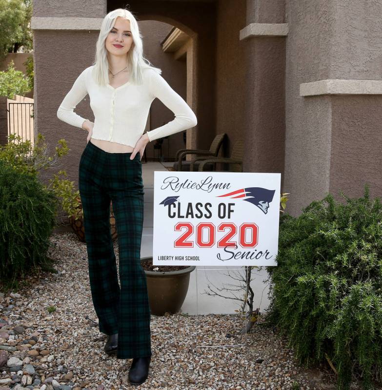 Rylie Lynn Thacker, 17, a senior at Liberty High School, at her Henderson home Monday, April 20 ...