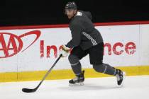 Vegas Golden Knights player Alec Martinez during a team practice at City National Arena in Las ...