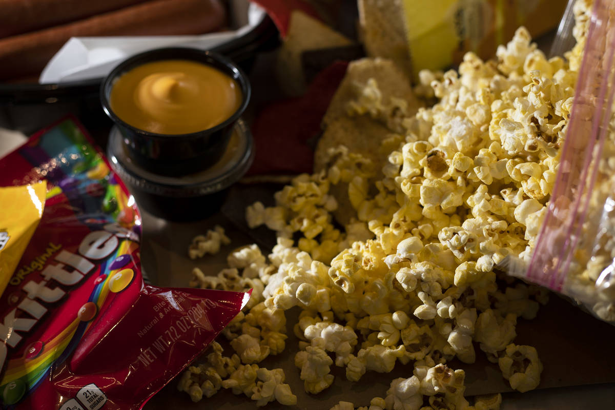Movie popcorn and snacks are available for curbside pickup at Maya Cinemas on Friday, May 1, 20 ...