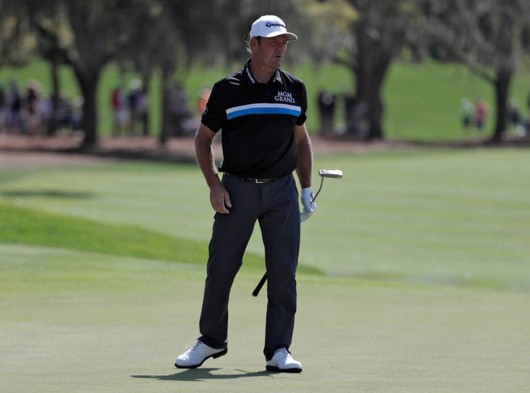 Alex Cejka of Germany on the 18th during the first round of The Players Championship golf tourn ...