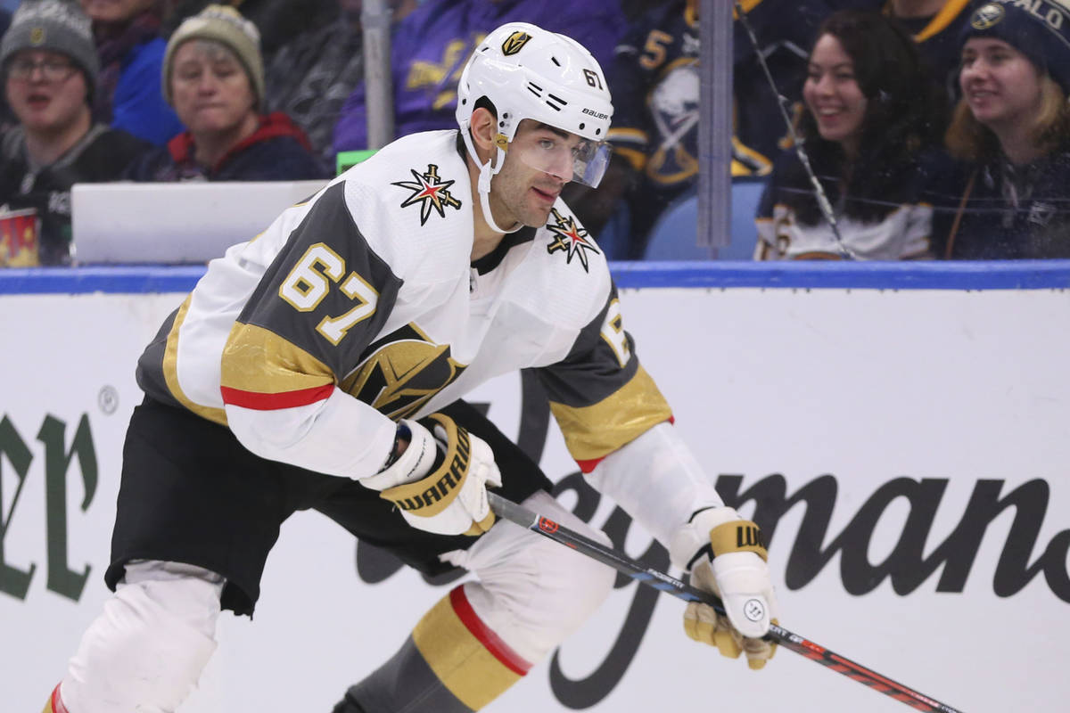 Vegas Golden Knights forward Max Pacioretty (67) skates during the second period of an NHL hock ...