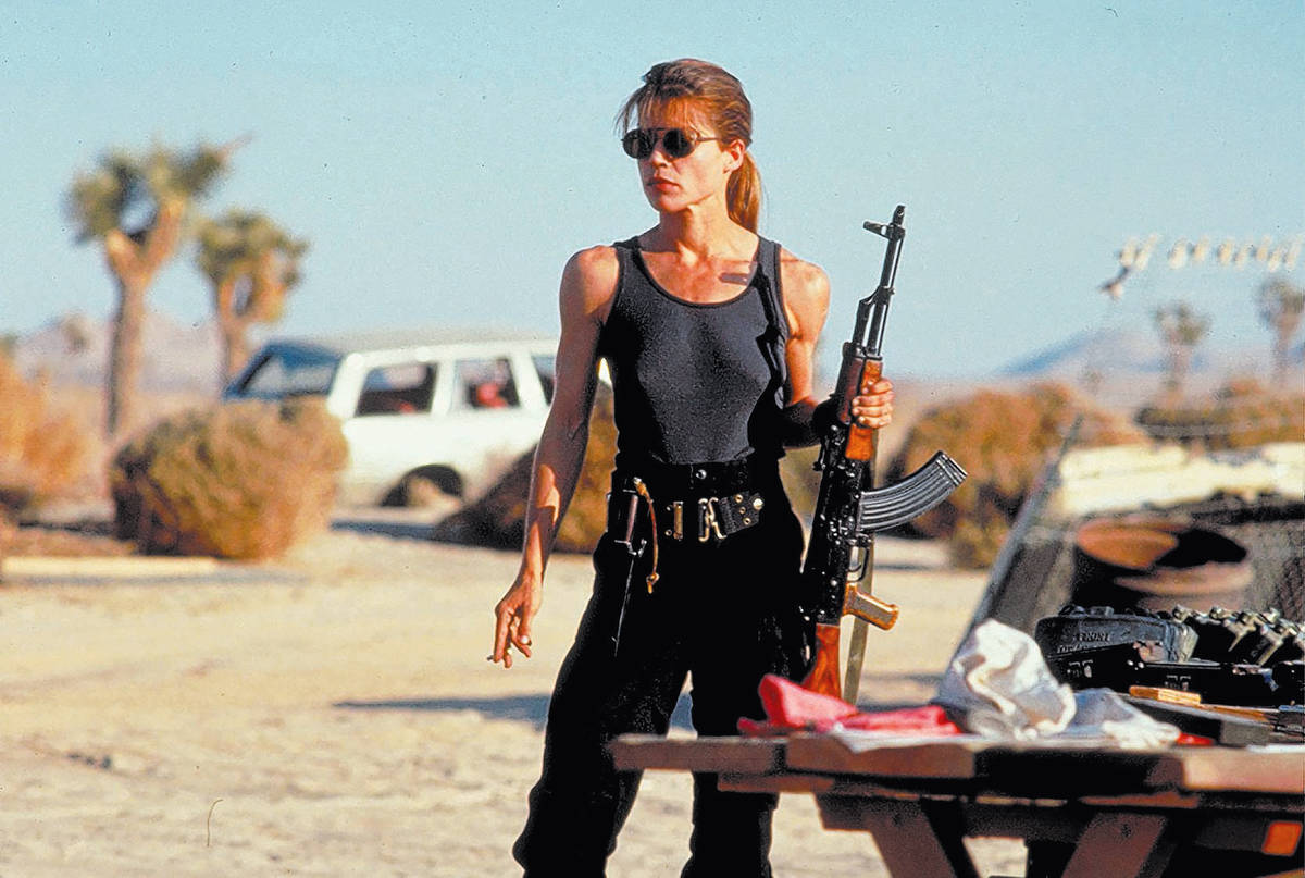 Linda Hamilton in "Terminator 2." (TriStar Pictures)