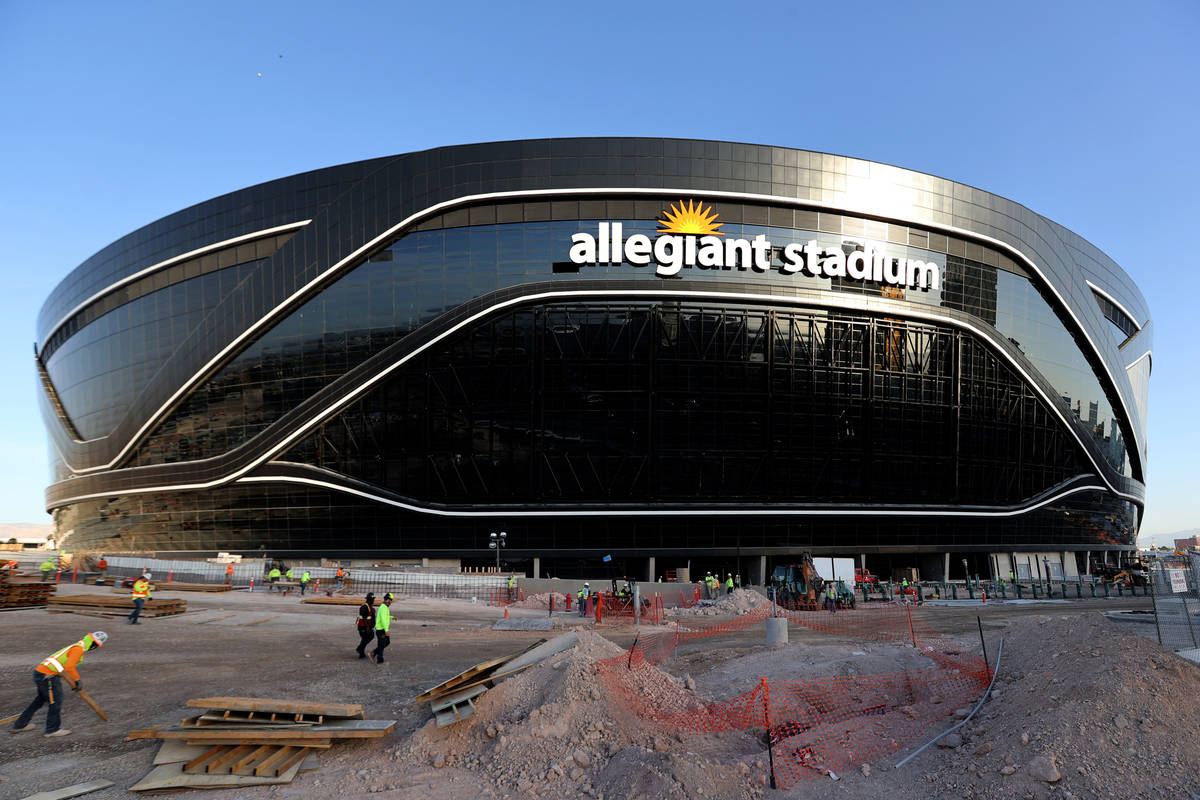 Allegiant Stadium, home of the Las Vegas Raiders, just off the Strip Thursday, May 7, 2020. The ...