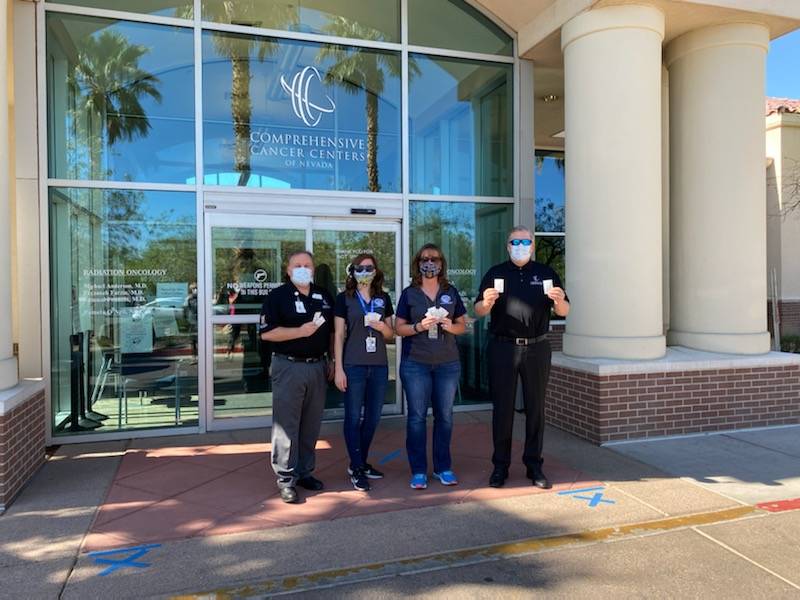 Comprehensive Cancer Centers of Nevada donated 10,000 sunscreen packets to the Cashman Isolatio ...