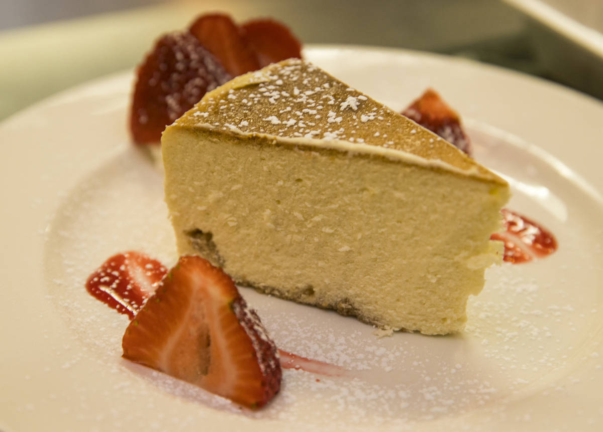 Cheese cake is a fine dessert after a Mother's Day meal at D'Agostino's Trattoria on Sunday, Ma ...