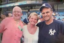 Former UNLV basketball coach Charlie Spoonhour and his wife, Vicki, are shown with ex-New York ...