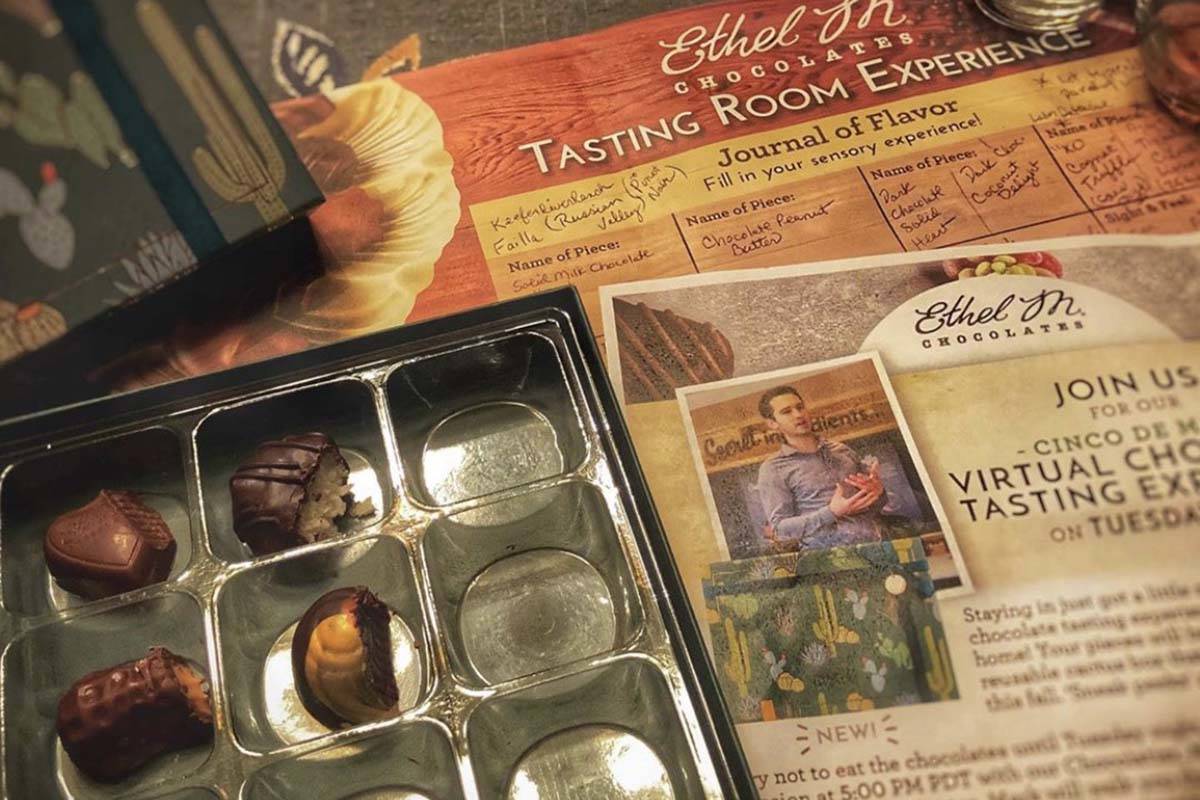 Virtual-tasting kit. (Ethel M Chocolates)