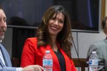 UNLV athletic director Desiree Reed-Francois partakes in a panel discussion regarding the effec ...