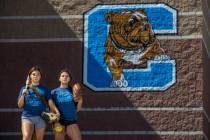 Samantha, left, and Natasha Lawrence as seniors from the Centennial High School softball team w ...