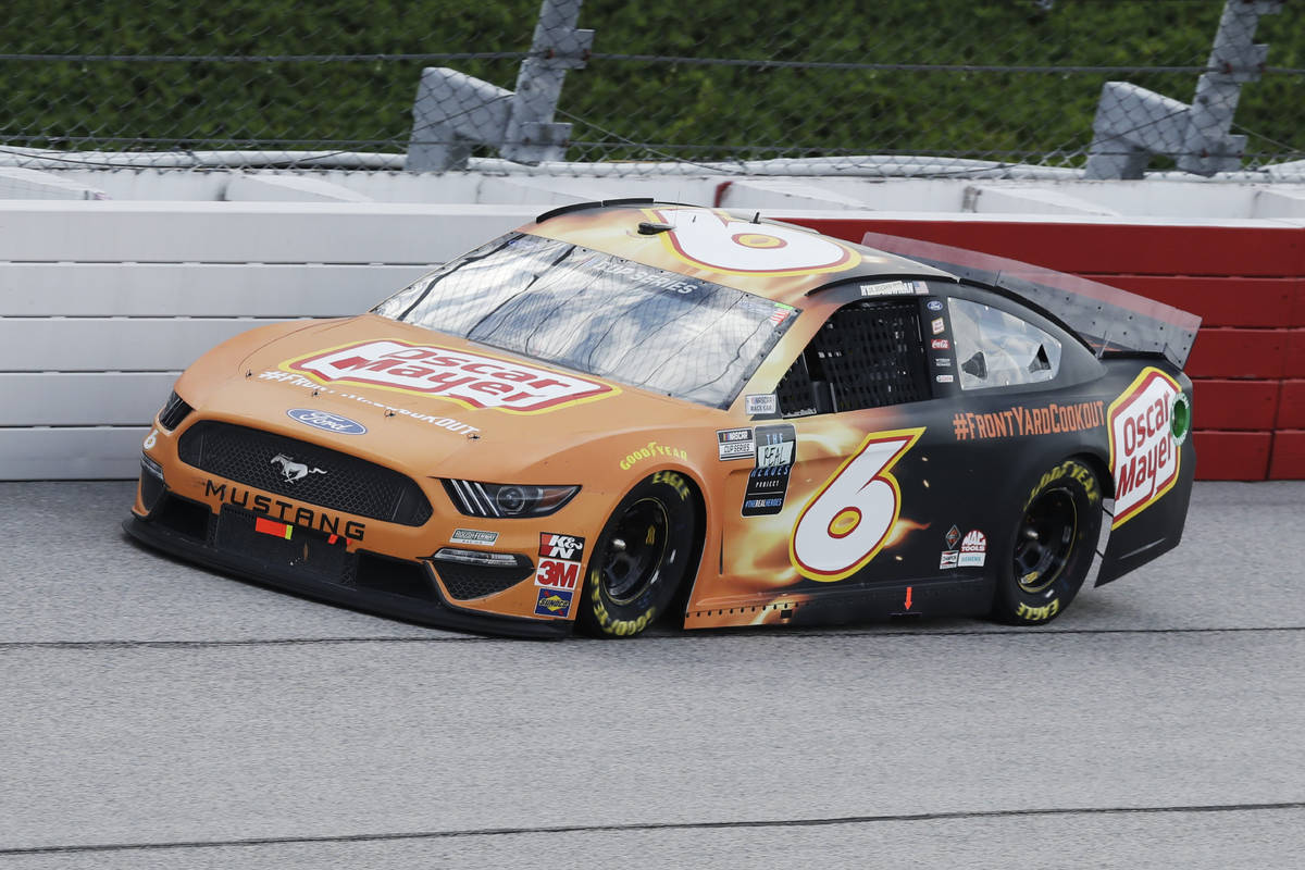 Ryan Newman (6) drives during the NASCAR Cup Series auto race Sunday, May 17, 2020, in Darlingt ...