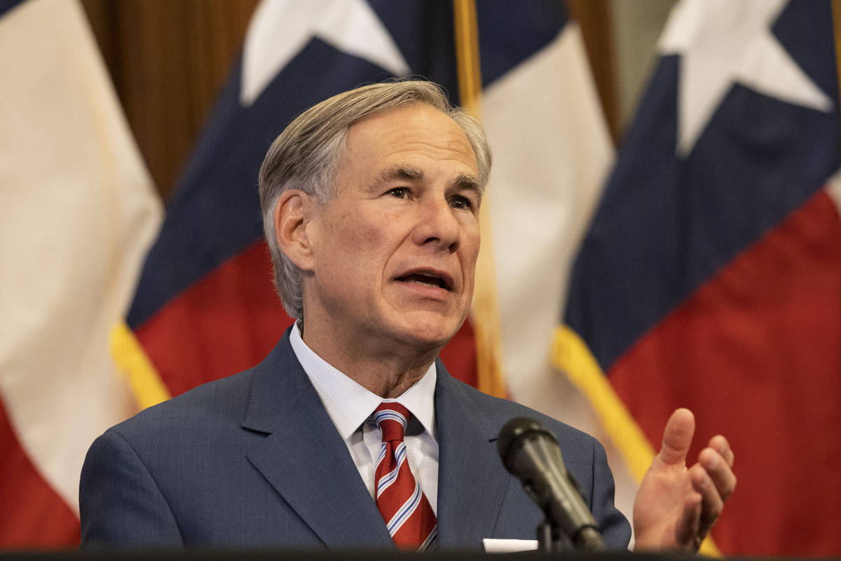 Texas Governor Greg Abbott announces the reopening of more Texas businesses during the COVID-19 ...