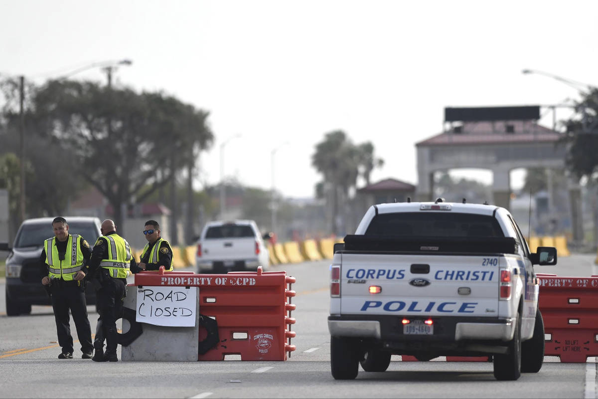 The entrances to the Naval Air Station-Corpus Christi are closed following an active shooter th ...
