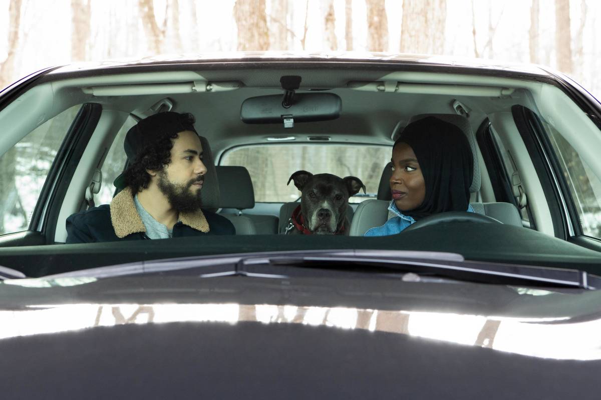 Ramy (Ramy Youssef) and Zainab (MaameYaa Boafo) appear in a scene from Hulu's "Ramy." (Craig Bl ...