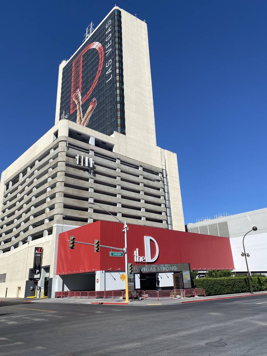 A look at the D Las Vegas, temporarily closed for COVID-19, on Tuesday, May 26, 2020. (John Kat ...