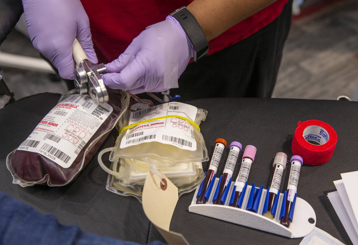 The American Red Cross will offer blood drives at various locations through August. (L.E. Basko ...