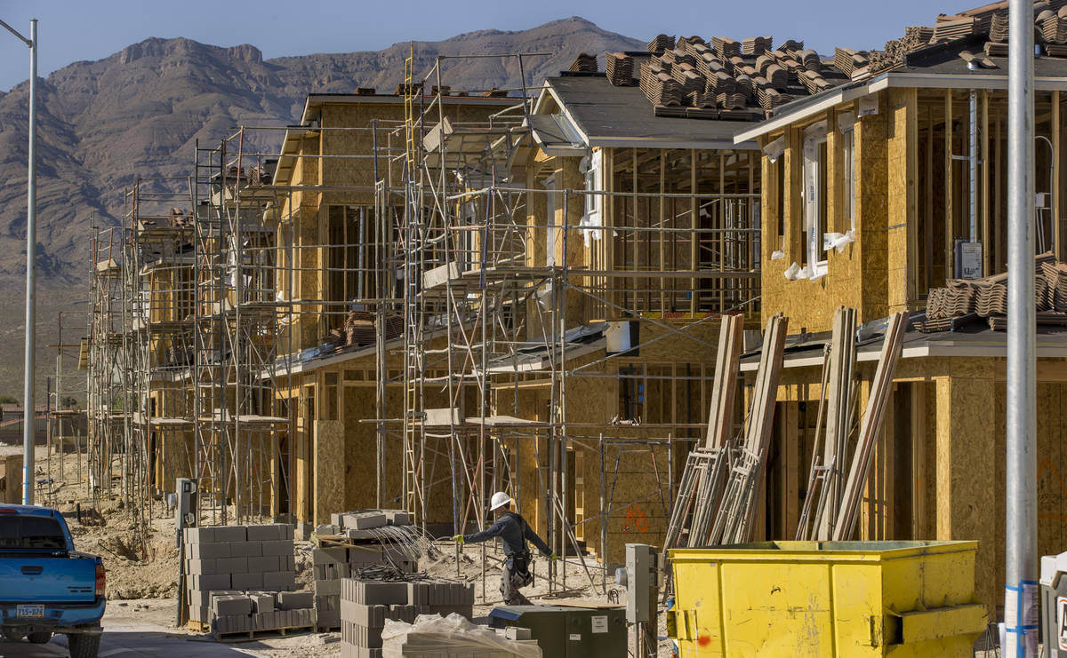 New home construction continues on a D.R. Horton community housing project in the northwest Las ...