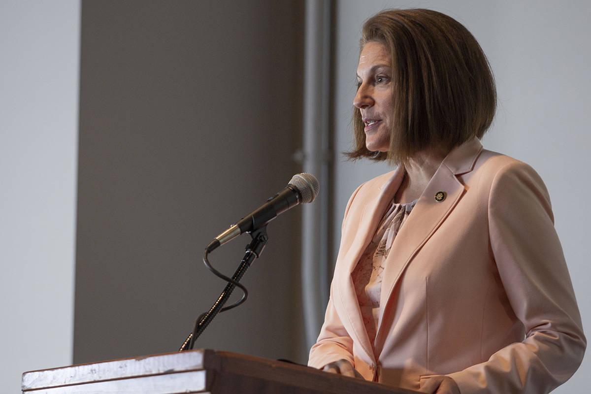 U.S. Sen. Catherine Cortez Masto, D-Nev., discuses her hopes for sustainable energy i ...