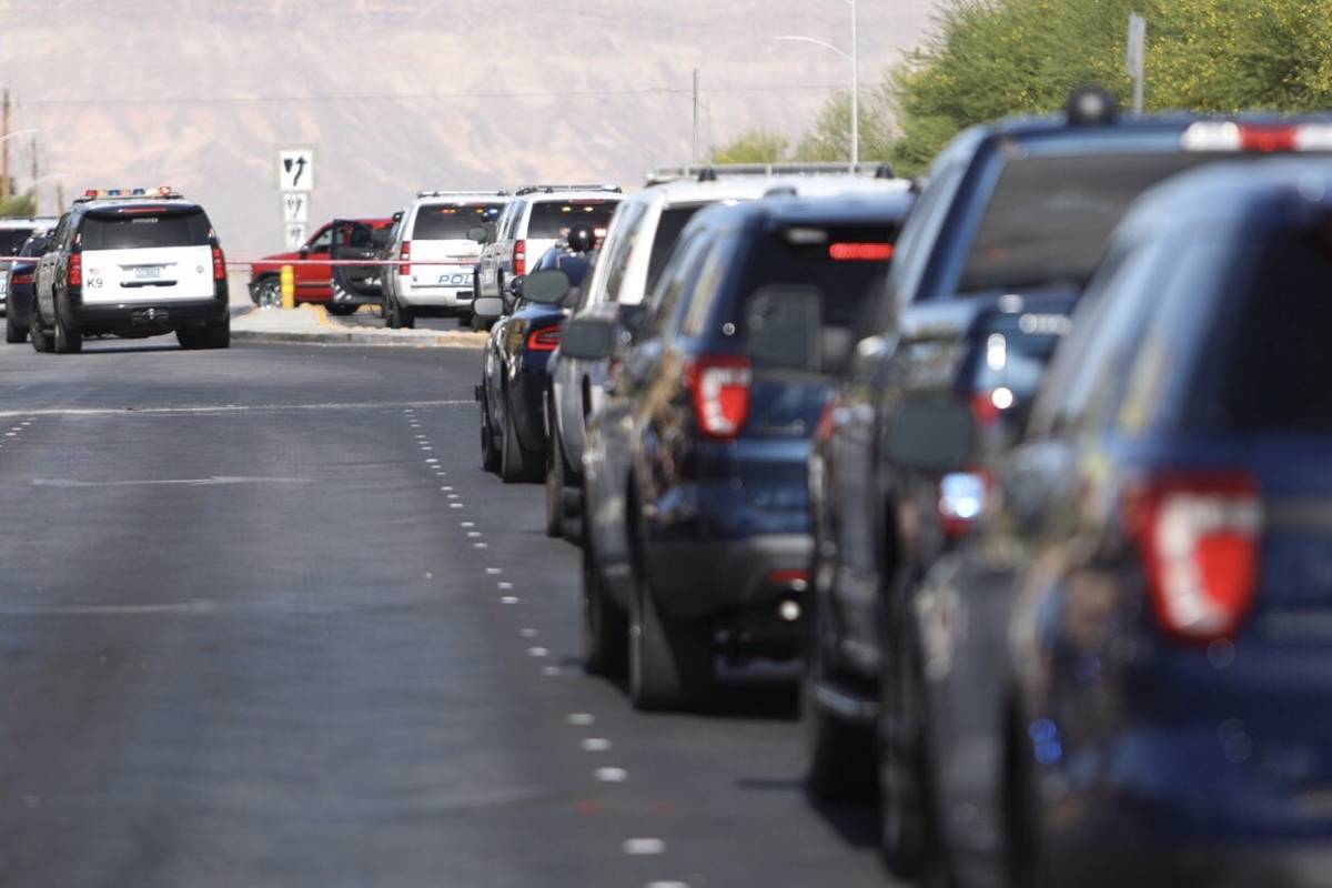 Henderson police, National Highway Patrol troopers and Metropolitan Police Department officers ...