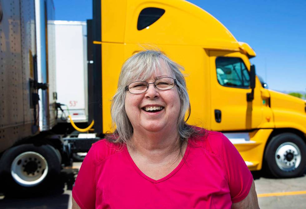 Former truck driver Barbara Grantham created care packages for truckers and handed them out for ...