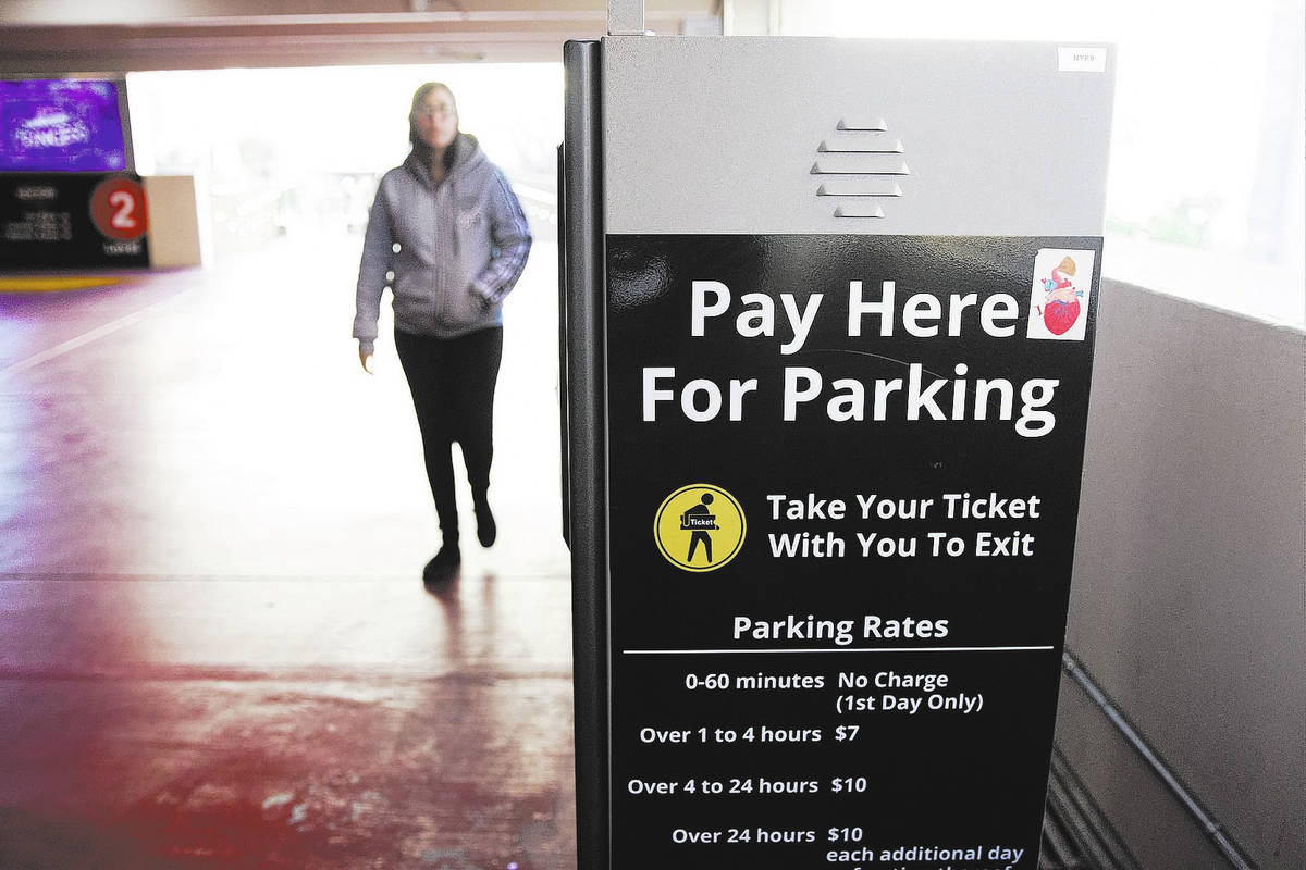 A parking payment machine at the New York-New York hotel-casino. Erik Verduzco/Las Vegas Review ...