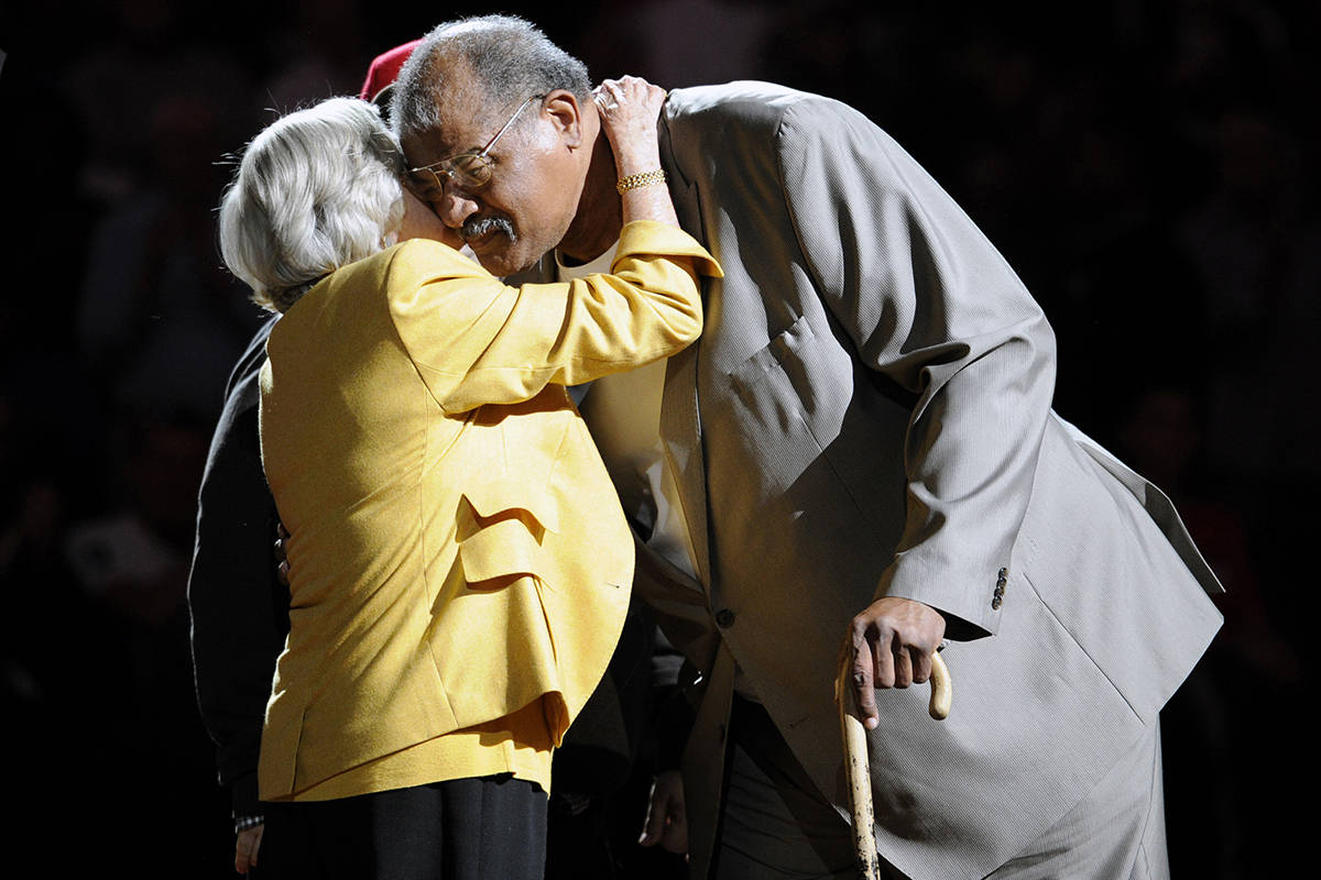 In this April 6, 2013, file photo, former Washington Bullets basketball player and Hall of Fame ...