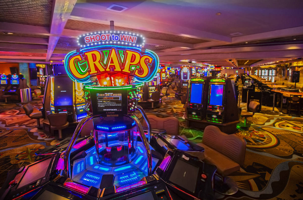 The closed gaming floor at TI due to the coronavirus pandemic on Friday, April 10, 2020, in Las ...