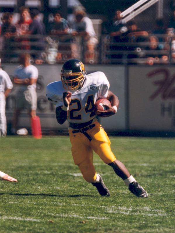 Wasean Tait set Mid-American Conference rushing records in 1995. Photo courtesy of University o ...